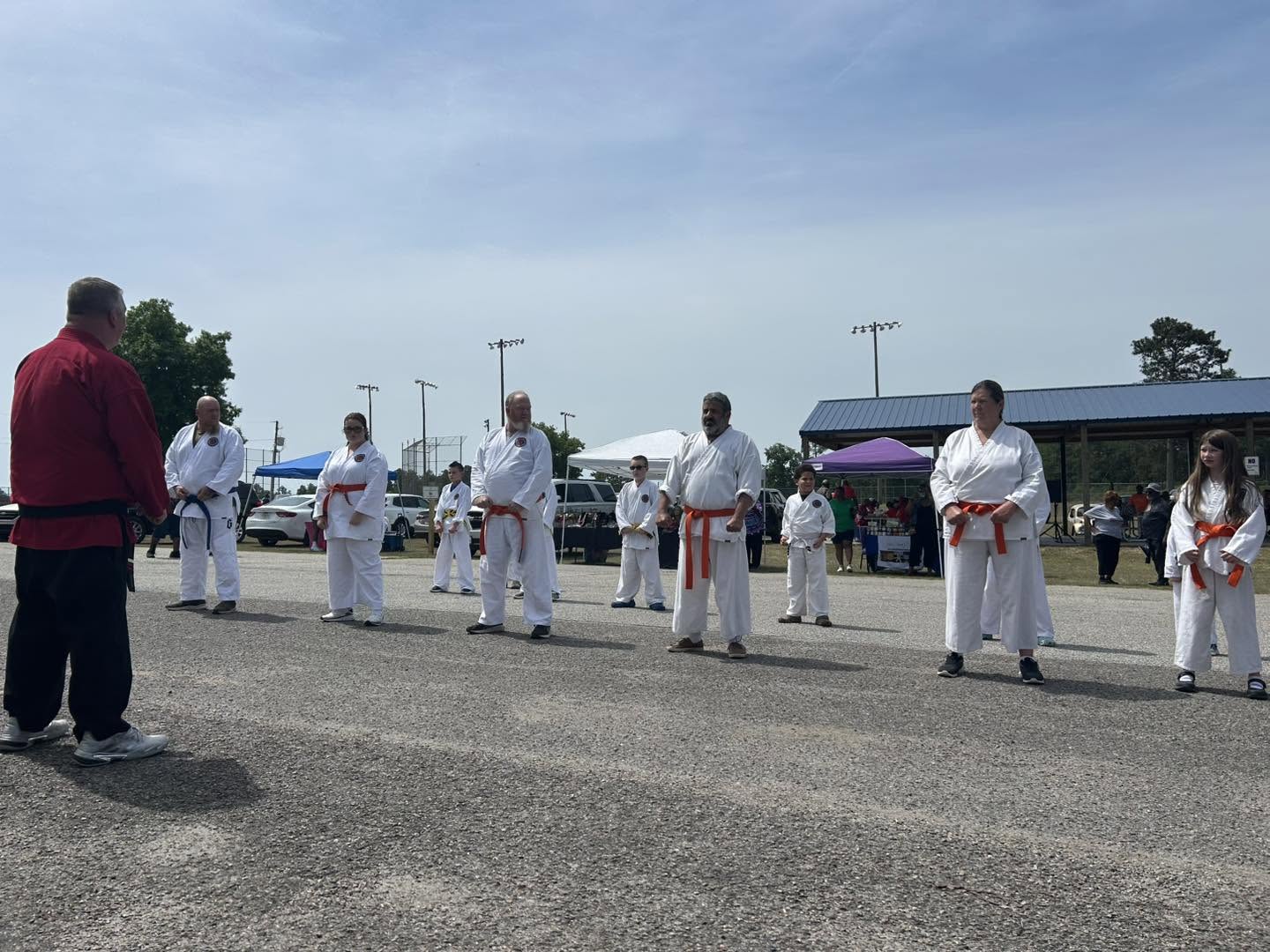 Edgefield County Martial Arts adult class training outdoors